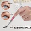 SKYPIA Eyelashes Comb Curlers Makeup Brush Mascara Brush Make Up Wands Eyebrow Brush with Cap Travel Accessories (PINK) view 3