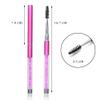 SKYPIA Eyelashes Comb Curlers Makeup Brush Mascara Brush Make Up Wands Eyebrow Brush with Cap Travel Accessories (HOT PINK) view 2