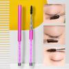 SKYPIA Eyelashes Comb Curlers Makeup Brush Mascara Brush Make Up Wands Eyebrow Brush with Cap Travel Accessories (HOT PINK) view 4