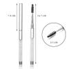 SKYPIA Eyelashes Comb Curlers Makeup Brush Mascara Brush Make Up Wands Eyebrow Brush with Cap Travel Accessories (WHITE) view 2