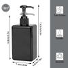 Suream Empty Shampoo Bottles with Pump, 3Pack 9.5oz/280ml Refillable Body Wash Dispensers for Shower, Black Plastic Countertop Soap Bottle for Bathroom, Kitchen Sink, Hotle, Salon view 3