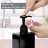 Suream Empty Shampoo Bottles with Pump, 3Pack 9.5oz/280ml Refillable Body Wash Dispensers for Shower, Black Plastic Countertop Soap Bottle for Bathroom, Kitchen Sink, Hotle, Salon view 4