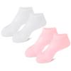 minkissy 2pairs Moisturizing Heel Socks for Women Exfoliating and Hydrating Spa Socks Comfortable Foot Care for Overnight Pink view 1