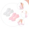 minkissy 2pairs Moisturizing Heel Socks for Women Exfoliating and Hydrating Spa Socks Comfortable Foot Care for Overnight Pink view 4