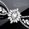 Foyte Crystal Bride Wedding Headpieces Flower Bridal Hair Vines Rhinestone Leaf Hair Pieces Pearl Hair Comb Bridesmaid Side Combs Hair Accessories for Women (rhinestone hair comb) view 4