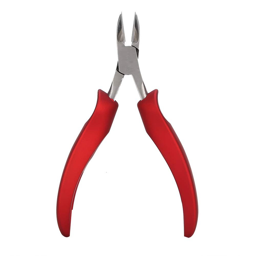 Nail Pliers Cuticle Nippers Toe Nail Clippers Pedicure Stainless Steel Ingrown Toe Nail Clippers Dead Skin Removal Trimmer Cuticle Scissors (Red)