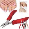 Nail Pliers Cuticle Nippers Toe Nail Clippers Pedicure Stainless Steel Ingrown Toe Nail Clippers Dead Skin Removal Trimmer Cuticle Scissors (Red) view 3