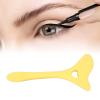 Eyeliner Stencils Wing Tips, Eyebrow Pencil Stencil Reusable Eyeliner Aid Reusable Silicone Eye Makeup Tool with Cream Eyelash Pads Tool Mascara Aid Eye Makeup Applicators for Eye Shadow(Yellow) view 1