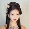 Chinese Dangling Hair Sticks,Pink Flower Chinese Hair Sticks with Tassel,Ancient Chinese Hair Accessories for Women view 3