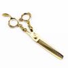 Professional Hair Cutting Shears, 6INCH Japanese 440C Stainless Steel Upscale Golden Skull Hairdressing Scissors Hair Cutting And Thinning Scissors Barber Shears Set (Color : Set) view 3