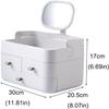 NIUBB Makeup Storage Organizer Portable Cosmetic Storage Box Skin Care Products Desktop Storage Box with Makeup Mirror Suitable for Bathroom Bedroom Dresser Cosmetic Organizer view 2