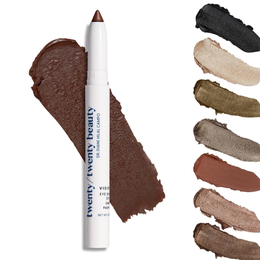 twenty/twenty beauty Visionary Eye Shadow Stick  Shimmer Cream Eye Shadow Pencil - Safe for Sensitive Eyes - Ophthalmologist Developed  Vegan, Cruelty-Free, Clean Ingredients (Brown-Eyed Girl)