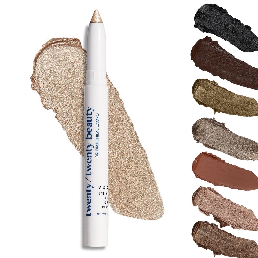 twenty/twenty beauty Visionary Eye Shadow Stick  Shimmer Cream Eye Shadow Pencil - Safe for Sensitive Eyes - Ophthalmologist Developed  Vegan, Cruelty-Free, Clean Ingredients (Starry Eyed)