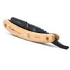 Parker SRP Pine Wood Handle Straight Edge Barber Razor  Stainless Steel ClipType Straight Razor, 5 Premium Half DE Blades Included view 4