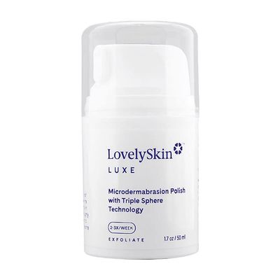 LovelySkin LUXE Microdermabrasion Polish with Triple Sphere Technology, Facial Exfoliator and Polish for a Luminous, Radiant Glow, 1.7 oz