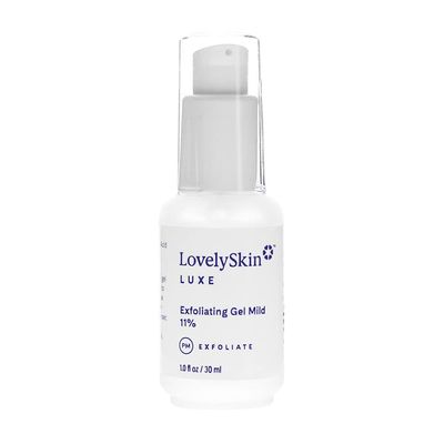 LovelySkin LUXE Exfoliating Gel (11%), Facial Exfoliant with Dead Sea Minerals and Vitamin C, Reduces Fine Lines, Wrinkles and Enlarged Pores, 1 oz