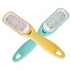 FRCOLOR 1pc Stainless Steel Double-Sided Foot File Remover Exfoliation Tool for Dead Skin Feet Washable Non-Slip Handle for Pedicure Care Yellow view 2