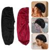 minkissy 2pcs Satin Sleep Bonnets for Women Comfortable Tube Hair Caps Elastic Design for Sleeping Face Washing Housework view 2