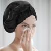 minkissy 2pcs Satin Sleep Bonnets for Women Comfortable Tube Hair Caps Elastic Design for Sleeping Face Washing Housework view 4