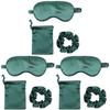 Healifty 9pcs/ Set Kit, Girls, Great/Sleeping Draw Bag, Green with Home Cover Adult Bag Patch for Accessories Storage Headband Women Scrunchies Rope Eye Hair Eye, Pouch, Pouch Night view 1