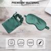 Healifty 9pcs/ Set Kit, Girls, Great/Sleeping Draw Bag, Green with Home Cover Adult Bag Patch for Accessories Storage Headband Women Scrunchies Rope Eye Hair Eye, Pouch, Pouch Night view 2