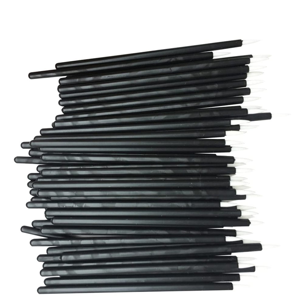 Beaupretty 100pcs Eyeliner Wands Applicators Fine Brush Tips Cosmetics Tools for Women Safe Practical