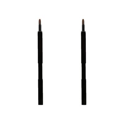 Beaupretty 2pcs Retractable Lip Brush Nylon Fiber Bristles Portable Makeup Applicator for Precise Lip Application for Travel and Daily Use Black