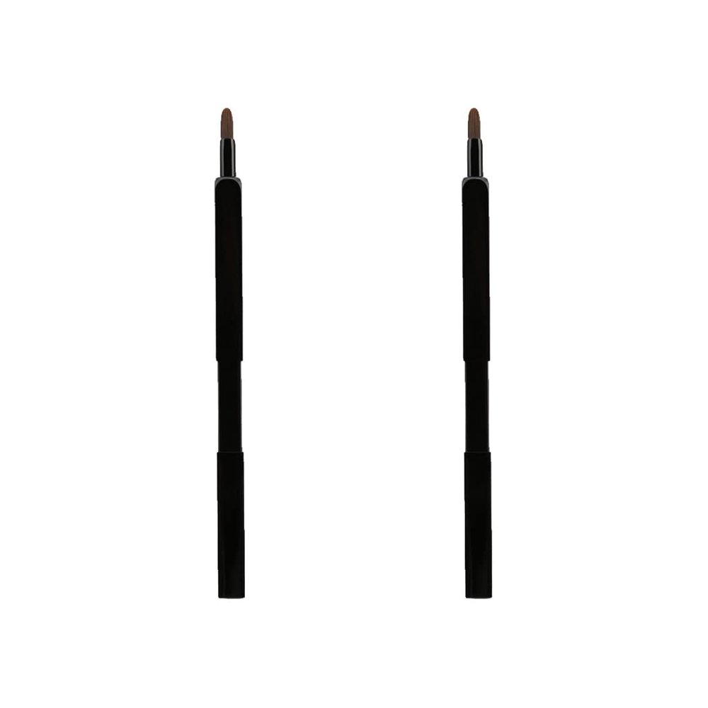 Beaupretty 2pcs Retractable Lip Brush Nylon Fiber Bristles Portable Makeup Applicator for Precise Lip Application for Travel and Daily Use Black