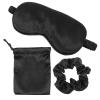 Healifty 9pcs Sleep Mask Set Silk Eye Cover Hair Scrunchies Drawstring Pouch Comfortable Travel Eyeshade for Light Blocking for Go view 2