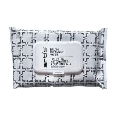 Artis Brush Cleansing Wipes - Daily Makeup Brush Cleaner Wipes for Quick Dry, No Rinse Cleaning, Gentle Makeup Brush Cleaning for On-the-Go Use, Easy Dry Brush Cleaner for Daily Care, 30 Count