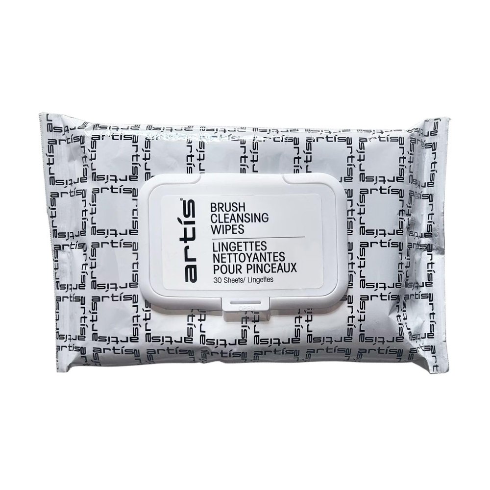 Artis Brush Cleansing Wipes - Daily Makeup Brush Cleaner Wipes for Quick Dry, No Rinse Cleaning, Gentle Makeup Brush Cleaning for On-the-Go Use, Easy Dry Brush Cleaner for Daily Care, 30 Count