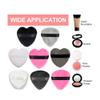1PCS Large Powder Puffs Cotton Velour Love Shape with Strap Powder Puff Makeup Blendiful Puffs,black peach heart view 4