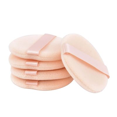 5PCS Facial Powder Foundation Puff Professional Round Shape Portable Soft Cosmetic Puff Makeup Foundation Sponge Beauty Tool,