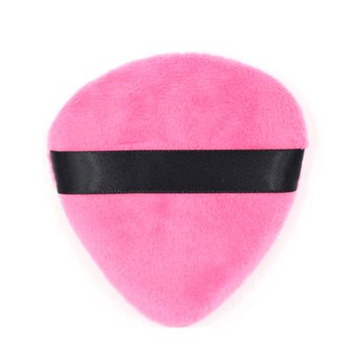 1PCS Large Powder Puffs Cotton Velour Love Shape with Strap Powder Puff Makeup Blendiful Puffs,rose red peach heart