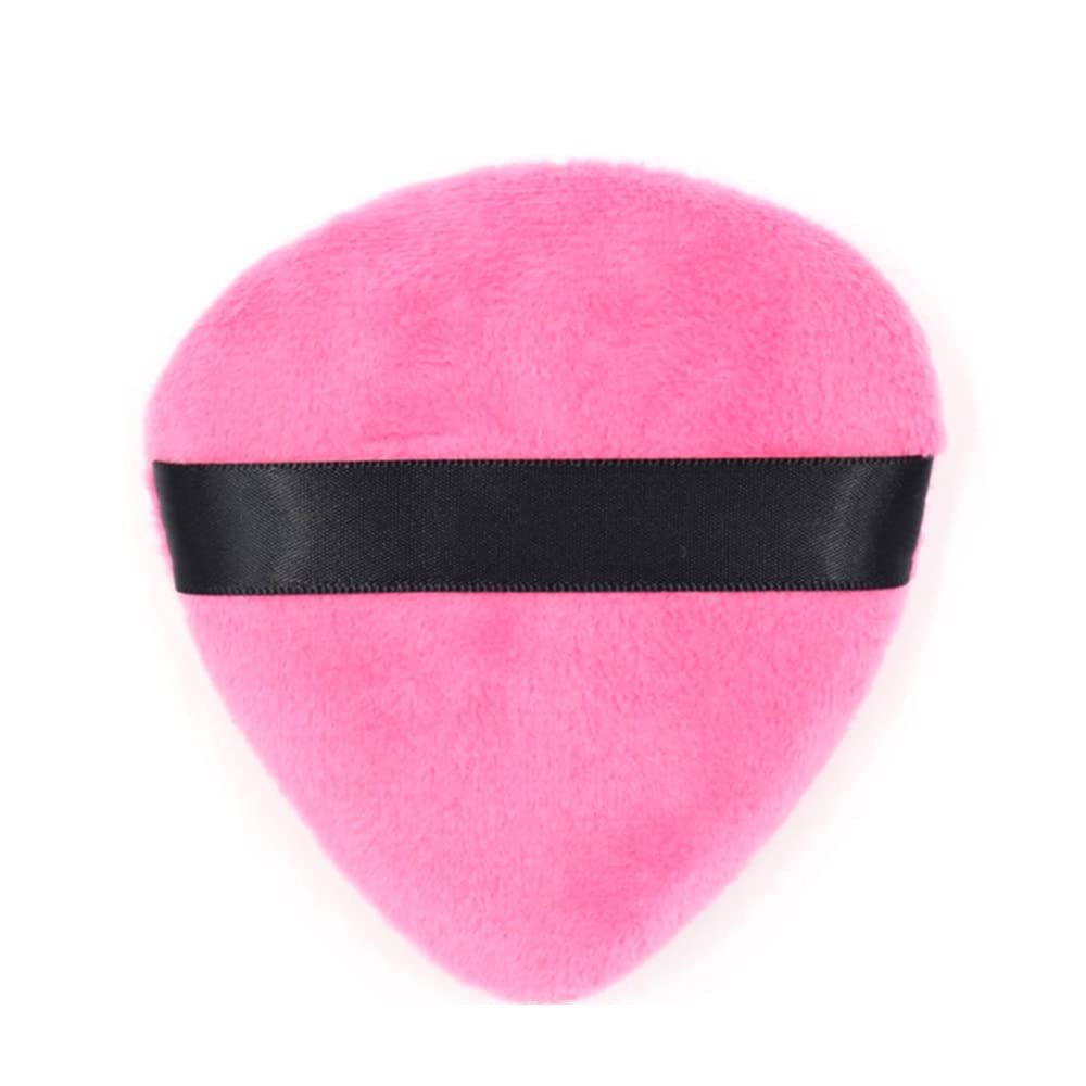 1PCS Large Powder Puffs Cotton Velour Love Shape with Strap Powder Puff Makeup Blendiful Puffs,rose red peach heart