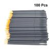 Beaupretty 300pcs Disposable Eyeliner and Lipstick Applicators Black and Orange Wand Tools for Eye Makeup Lip Gloss and Liquid Eyeliner Convenient and Lightweight Makeup Brushes for Home view 4