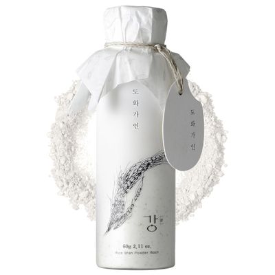 House of Dohwa Rice Bran Powder Wash | Gentle Exfoliating Face Wash for Sensitive Skin | Vegan Enzyme Face Scrubber & Exfoliator for Sebum Control Product of Korea | 60 g (2.1 oz)