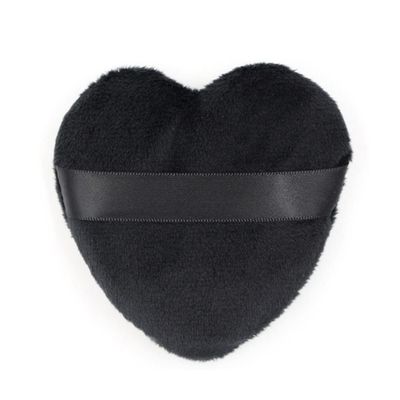 1PCS Large Powder Puffs Cotton Velour Love Shape with Strap Powder Puff Makeup Blendiful Puffs,black