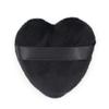 1PCS Large Powder Puffs Cotton Velour Love Shape with Strap Powder Puff Makeup Blendiful Puffs,black view 1