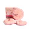 Reusable Microfiber Cloth Pads Remover Face Cleansing Towel Cleansing Makeup Sponge Double Layer Nail Art Cleaning Wipe Tools,3PCS Pink B view 1