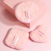 Reusable Microfiber Cloth Pads Remover Face Cleansing Towel Cleansing Makeup Sponge Double Layer Nail Art Cleaning Wipe Tools,3PCS Pink B view 3