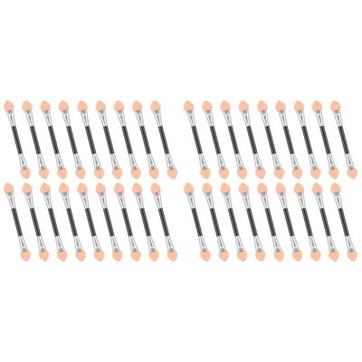 100pcs Eyeshadow Beauty Tipped Eye Shadow and Oval Girls Tools Dual for Pink Sides Daily Sticks Double- end Women Brush Applicator Professional Sponge Makeup Lady