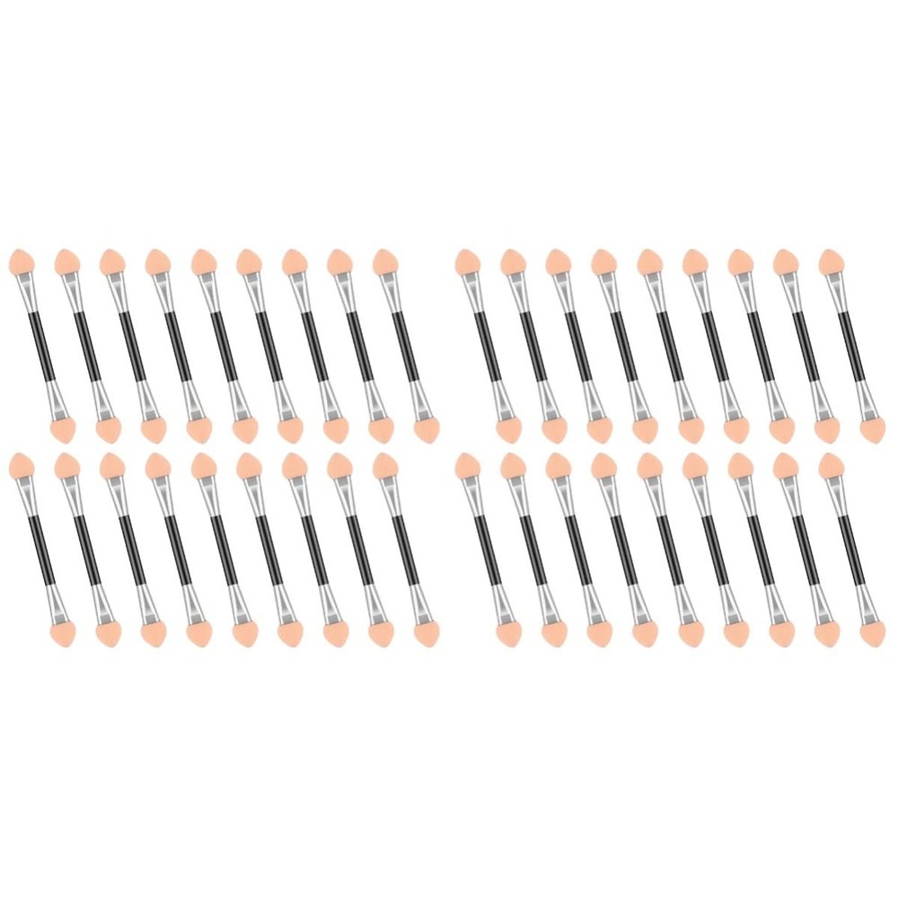 100pcs Eyeshadow Beauty Tipped Eye Shadow and Oval Girls Tools Dual for Pink Sides Daily Sticks Double- end Women Brush Applicator Professional Sponge Makeup Lady