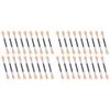 100pcs Eyeshadow Beauty Tipped Eye Shadow and Oval Girls Tools Dual for Pink Sides Daily Sticks Double- end Women Brush Applicator Professional Sponge Makeup Lady view 1