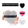 1PCS Large Powder Puffs Cotton Velour Love Shape with Strap Powder Puff Makeup Blendiful Puffs,white view 3
