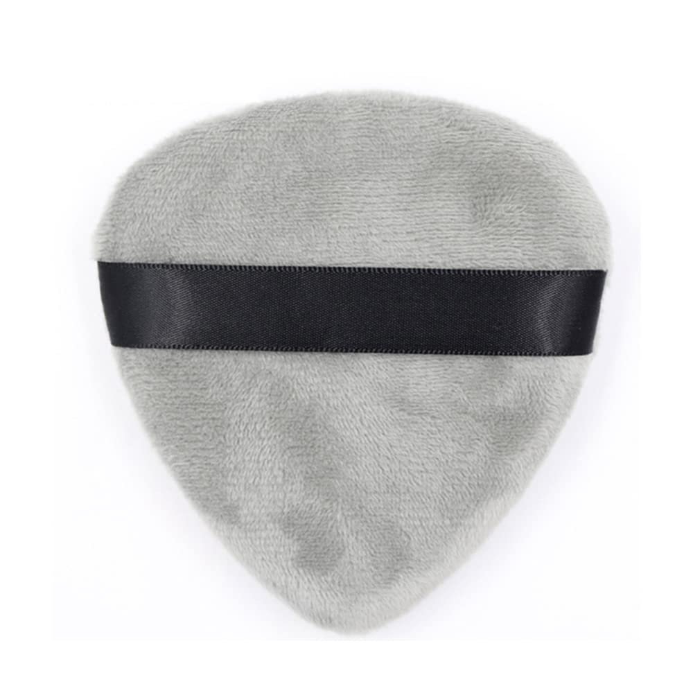 1PCS Large Powder Puffs Cotton Velour Love Shape with Strap Powder Puff Makeup Blendiful Puffs,grey peach heart