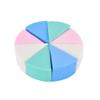 8PCS Makeup Sponge Triangle Shaped Candy Color Soft Magic Face Cleaning Cosmetic Puff, view 1