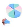 8PCS Makeup Sponge Triangle Shaped Candy Color Soft Magic Face Cleaning Cosmetic Puff, view 2