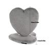 1PCS Large Powder Puffs Cotton Velour Love Shape with Strap Powder Puff Makeup Blendiful Puffs,white peach heart view 2