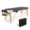 Fencer Wire 84 Inch Premium Memory Foam Massage Table, Foldable Massage Bed, Height Adjustable Spa Bed, Facial Cradle Salon Bed Wooden Legs & Carry Case, Black, 28 Inch Wide view 1